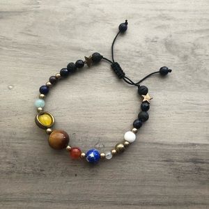 Astronomy solar system bead bracelet
